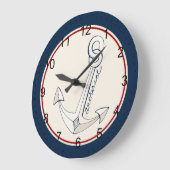 Grande Horloge Ronde Anchor de Nautical (Angle)