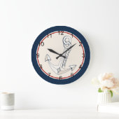 Grande Horloge Ronde Anchor de Nautical (Maison)