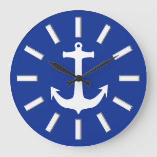 Grande Horloge Ronde Anchor white + your background & ideas