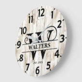 Grande Horloge Ronde Ancienne ferme W Monogram (Angle)