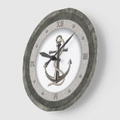 Grande Horloge Ronde Ancré En Pierre (Angle)