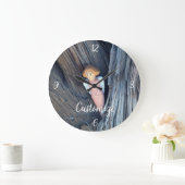 Grande Horloge Ronde Ange sculpté dans l'arbre Thunder Cove (Maison)