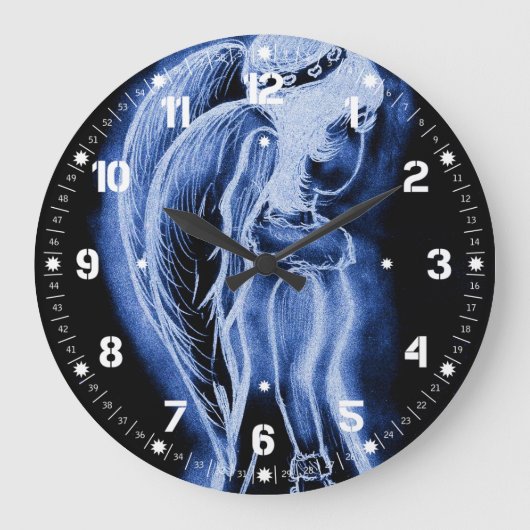 Grande Horloge Ronde Angel de Blue Inverted Sideways (Recto)