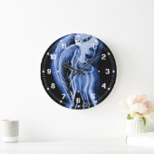 Grande Horloge Ronde Angel de Blue Inverted Sideways (Maison)