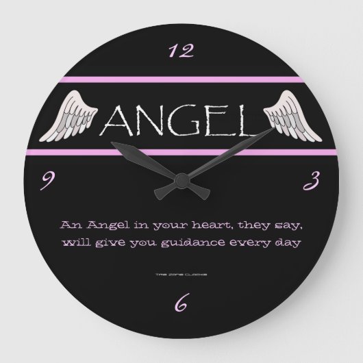 Grande Horloge Ronde Angel Wings Large Wall Clock (Recto)