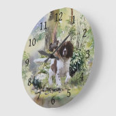 Grande Horloge Ronde Anglais Springer Spaniel (Angle)