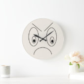 Grande Horloge Ronde Angry Face Design (Maison)