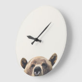 Grande Horloge Ronde Animal Bear Wall Clock (Angle)