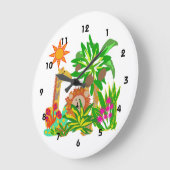 Grande Horloge Ronde Animal safari Wall Clock (Angle)