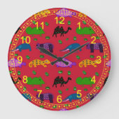 Grande Horloge Ronde Animals - Abstract (Recto)