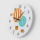 Grande Horloge Ronde Animated Hot Air Balloon Clock (Angle)