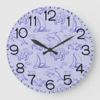 Animaux marins et voilier motif de dessin à une li