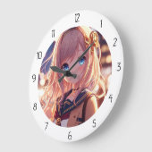 GRANDE HORLOGE RONDE ANIME FILLE (Angle)