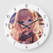GRANDE HORLOGE RONDE ANIME FILLE (Recto)