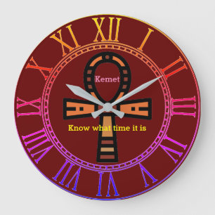 Grande Horloge Ronde Ankh Wall Clock