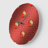 Grande Horloge Ronde Année du tigre d'incendie (Angle)