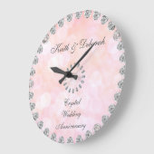 Grande Horloge Ronde Anniversaire de Crystal (Angle)