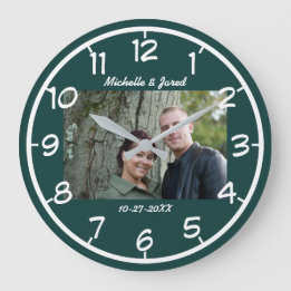 Grande Horloge Ronde Anniversaire de mariage de couples Photo moderne