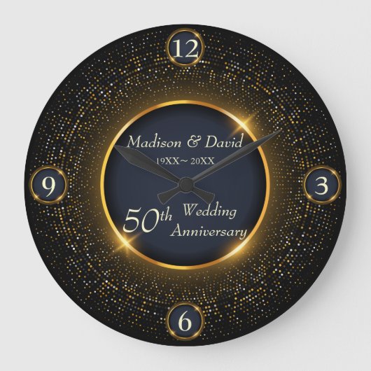 Grande Horloge Ronde Anniversaire Mariage de luxe (Recto)