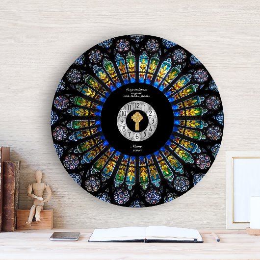 Grande Horloge Ronde Anniversary Stained Glass