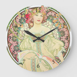 Grande Horloge Ronde Annonce de la Reverie Champagne Alphonse Mucha