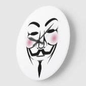 Grande Horloge Ronde anonymus masque vendetta hacker cyber internet hac (Angle)