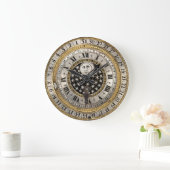 Grande Horloge Ronde Antique 1650 Calendrier Montre Imprimer (Maison)