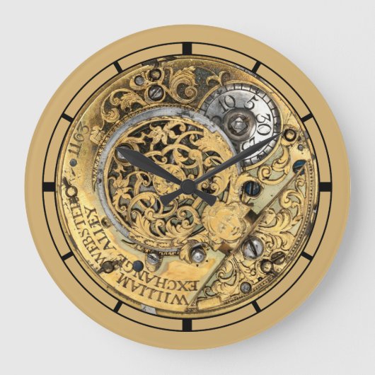 Grande Horloge Ronde Antique 1700's Steampunk (Recto)