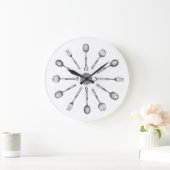 Grande Horloge Ronde Antique Cutlery Wall Clock (Maison)
