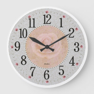 Grande Horloge Ronde Antique Shabby Chic Vintage