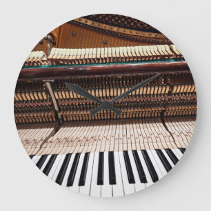 Grande Horloge Ronde Antique Vieux Concert Piano Photo