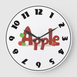 Grande Horloge Ronde Apple Word Clock