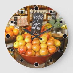 Grande Horloge Ronde Apples de Colourful
