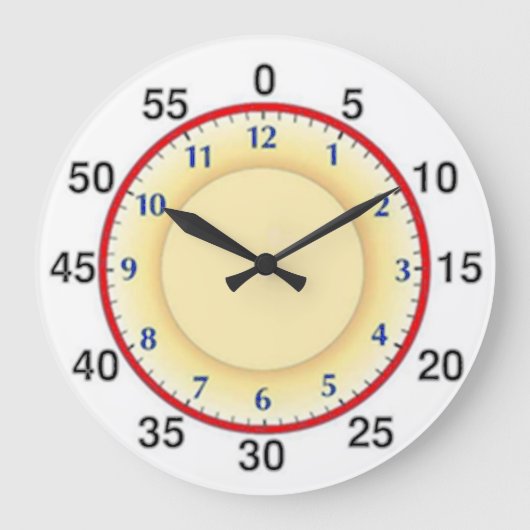 Grande Horloge Ronde Apprendre À Dire À L'Heure (Recto)
