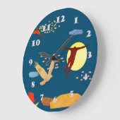 Grande Horloge Ronde Apprendre à voler (Angle)