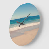 Grande Horloge Ronde Aqua Beach Scene (Angle)