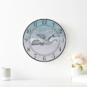 Grande Horloge Ronde Aqua Blue Turquoise (Maison)