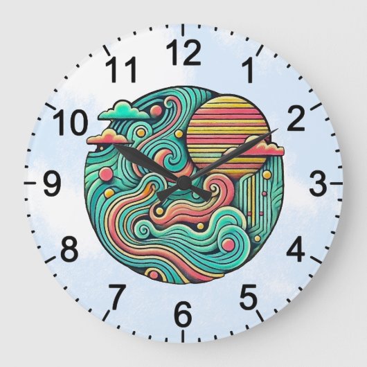 Grande Horloge Ronde Aqua Dawn (Recto)