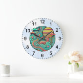 Grande Horloge Ronde Aqua Dawn (Maison)