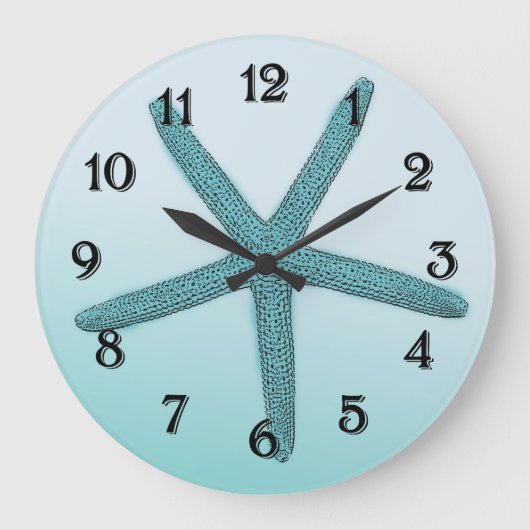 Grande Horloge Ronde Aqua Ombre Starfish (Recto)
