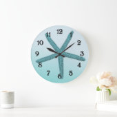Grande Horloge Ronde Aqua Ombre Starfish (Maison)
