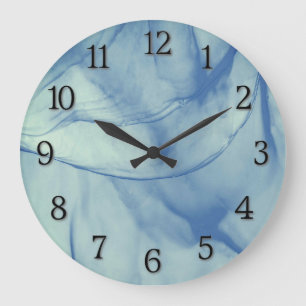 Grande Horloge Ronde Aqua stratifié