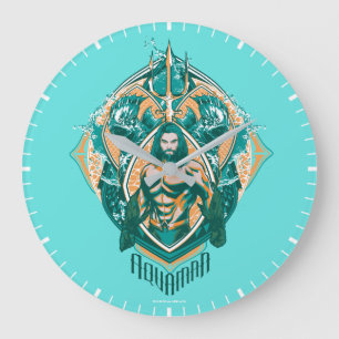 Grande Horloge Ronde Aquaman Aquaman et tranchoirs graphiques