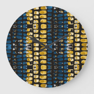 Grande Horloge Ronde Aquarelle Abstraite : Créative sans fil