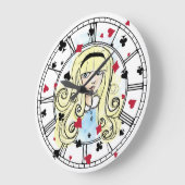 Grande Horloge Ronde Aquarelle Alice (Angle)