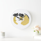 Grande Horloge Ronde Aquarelle Cochon de Guinée (Maison)