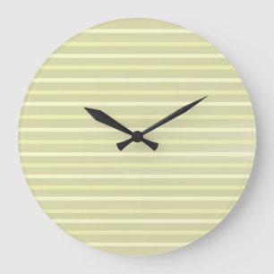 Grande Horloge Ronde aquarelle rayée