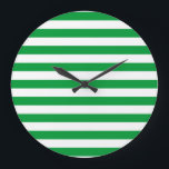 Grande Horloge Ronde Arabie Saoudite Norfolk Island drapeau rayures pay<br><div class="desc">Arabie Saoudite drapeau de l'île Norfolk rayures symbole pays vert blanc</div>