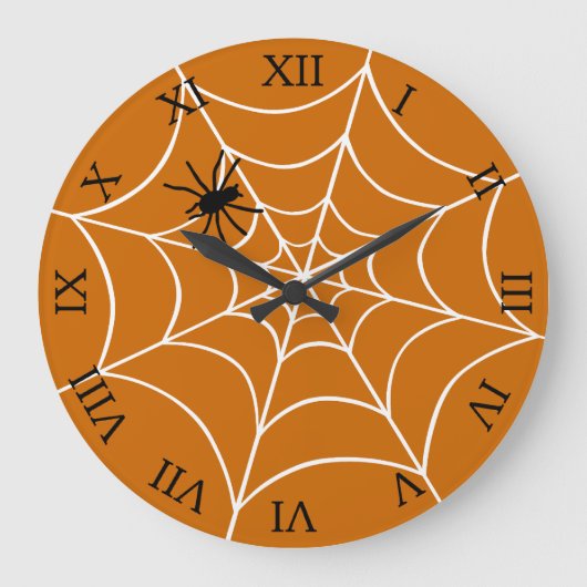Grande Horloge Ronde Araignée et Web (Recto)