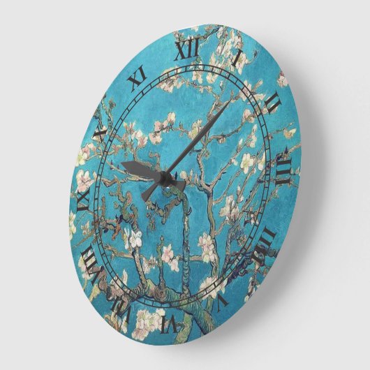 Grande Horloge Ronde Aramande en fleurs Vincent van Gogh (Angle)